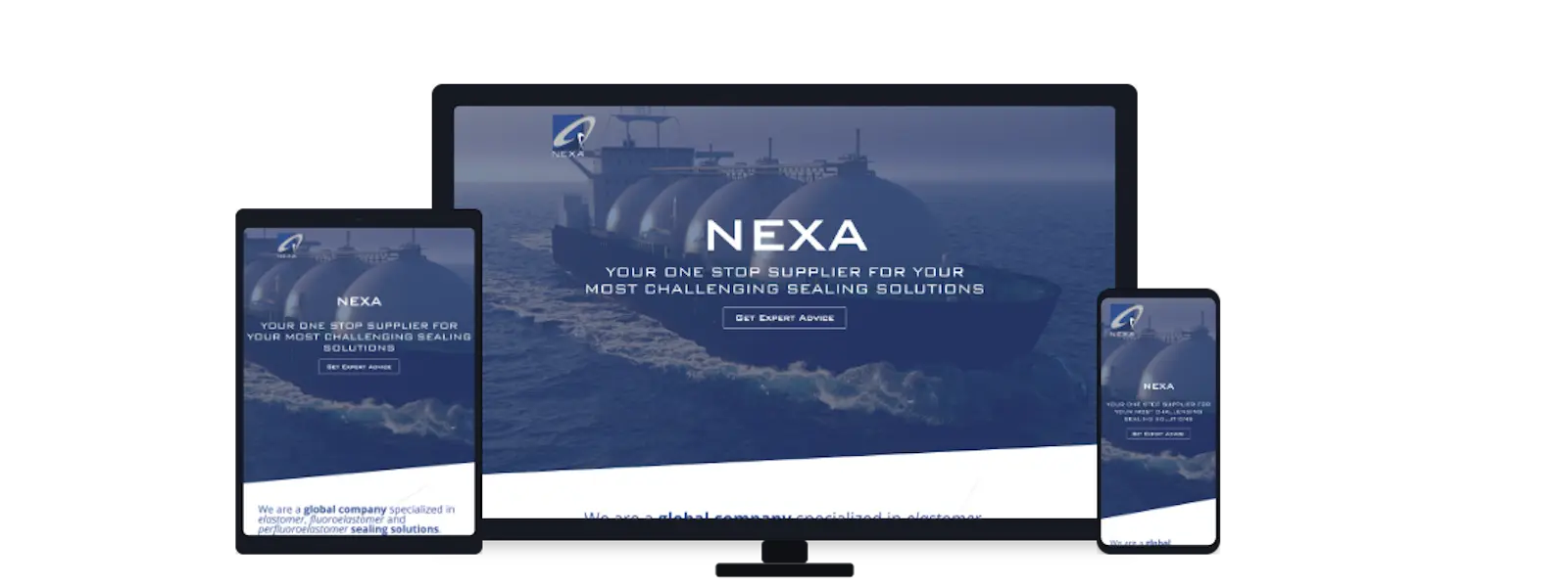 Mockup della landing page realizzata per le campagne Google Ads di Nexa